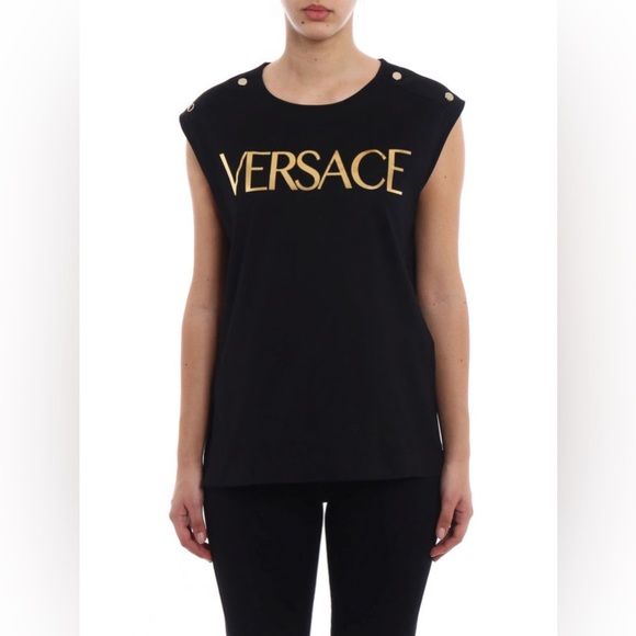 Versace Tops - Versace Logo Top, IT 40, US 4-6